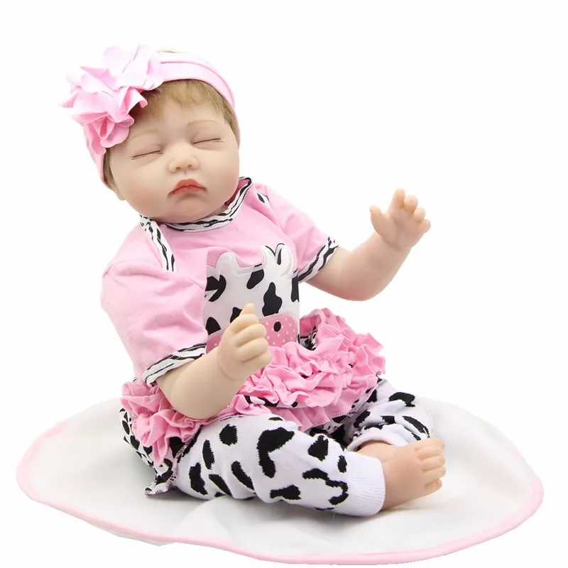 

55cm Silicone Vinyl Reborn Baby Doll Toys Lifelike Pink Princess Newborn babies Doll Reborn Child Brithday Gift Girls Brinquedos