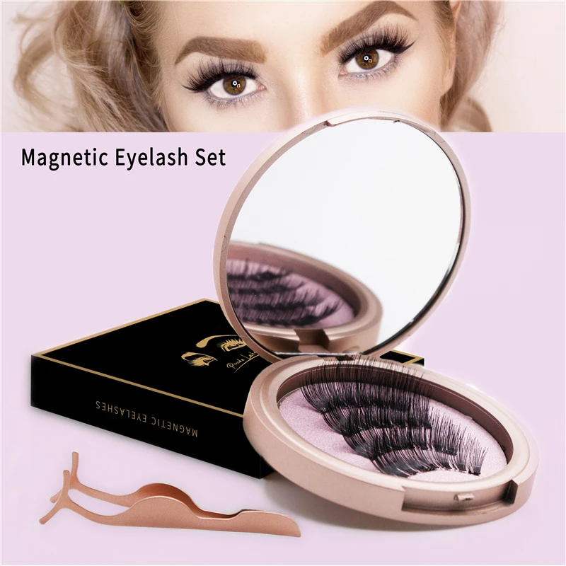 

Eyelashes With 3 Magnets Natural Long Magnetic False Eyelashes Set Hand Made 3D False Eyelashes Magnetic Lashes Makeup Set