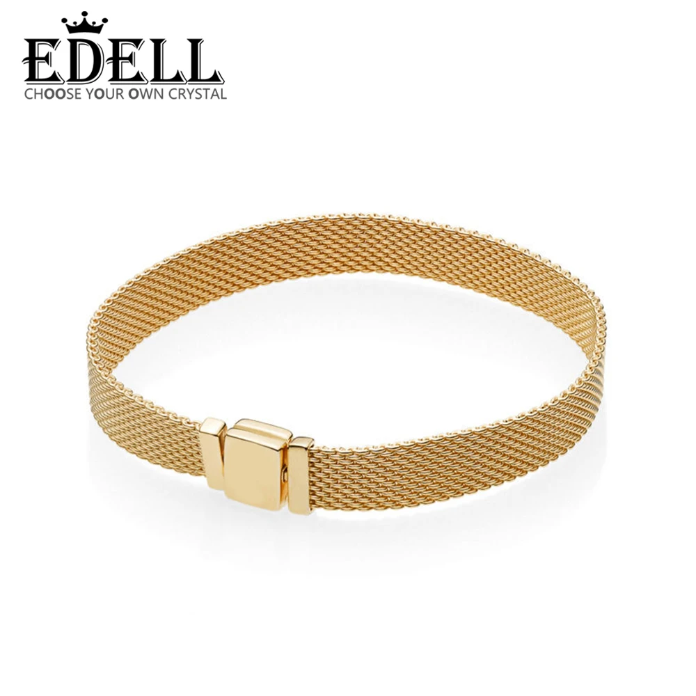 

EDELL 100% 925 Sterling Silver New 567712 SHINE REFLEXIONS BRACELET Original Charm Fashion Jewelry Charming Women Gift