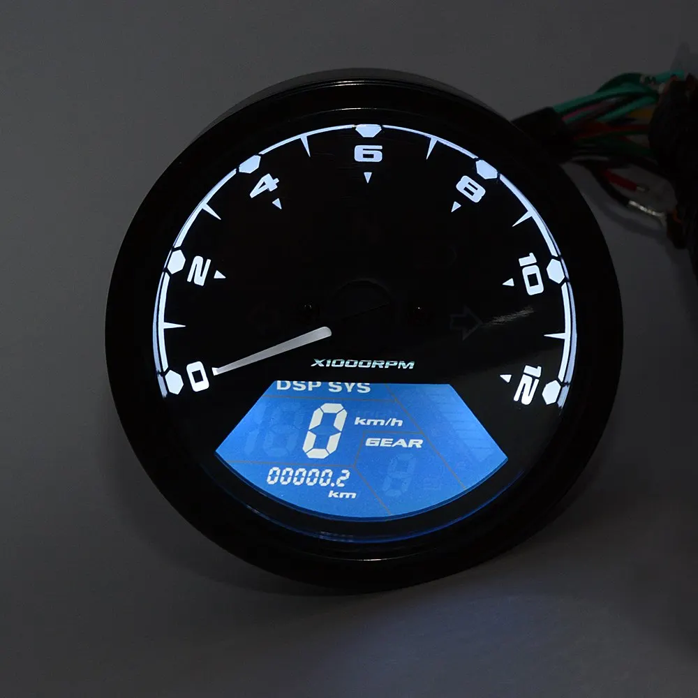 

Motorcycle Meter LED Digital Indicator ABS Material Tachometer Odometer Speedometer Tachometer Night Vision Dial