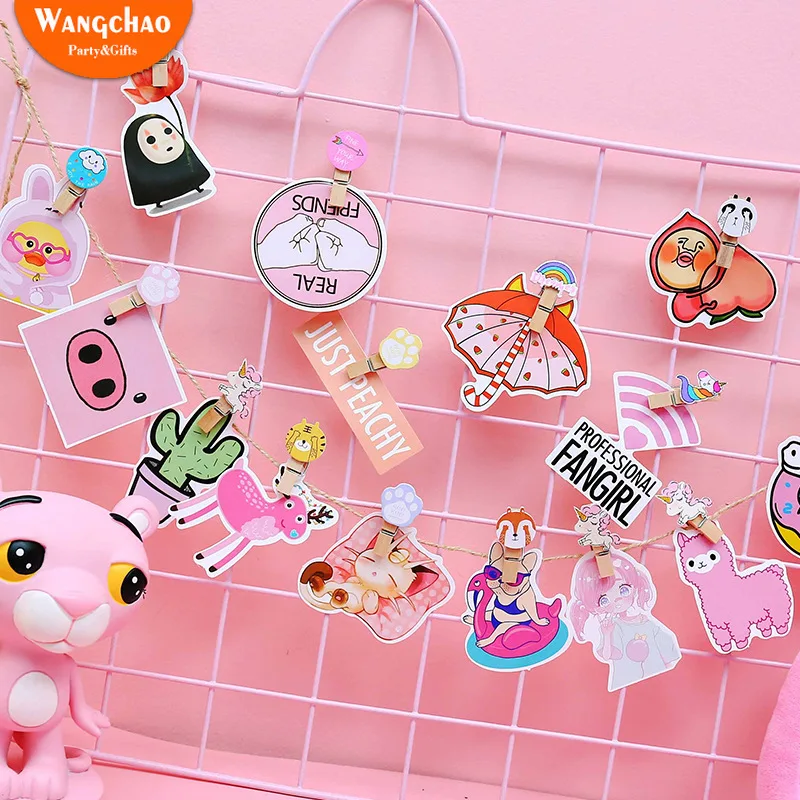 

10pcs/bag Lovely DIY Photo Wooden Clips Message Note Clip Valentine's Day Wedding Party Decoration Baby Shower Home Decorations