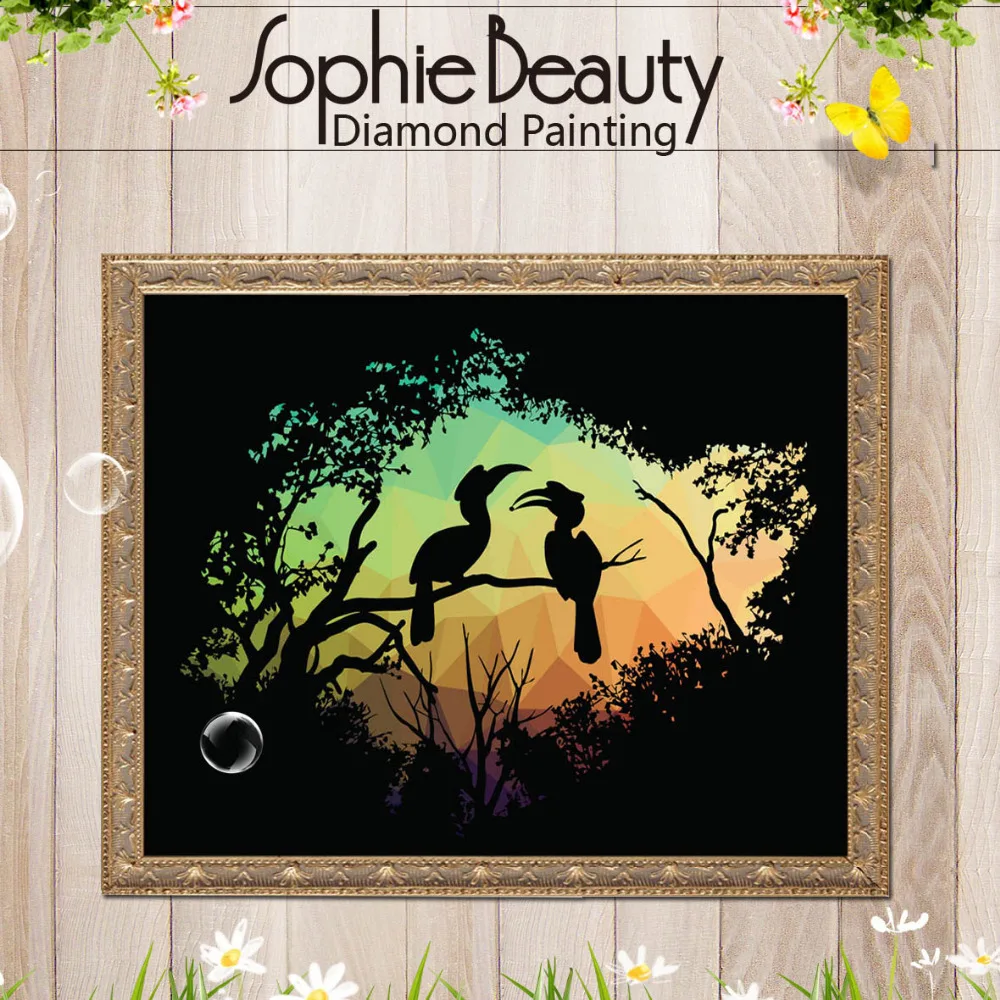 Sophie Beauty diy Алмазная вышивка ручная работа черный мультфильм животные лошадь