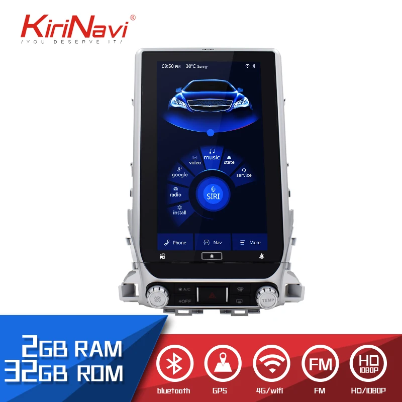 

KiriNavi 13.6" HD Touch Display Android 6.0 For TOYOTA LAND CRUISER LC200 Car Radio MP5 Audio GPS Navigation Multimedia Play