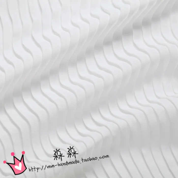 

1psc High quality pearl yarn cloth of the white accordion pleated chiffon dress skirt noble crumpled fabric(pleated 0.5m)