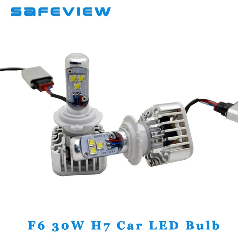 SAFEVIEW H7 светодио дный фары автомобиля H8 H11 лампы 30 Вт 6000 К автомобилей освещения