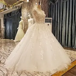 Это Yiiya Новый кисточкой плечо невесты платье Роскошные Bling длиной до пола свадебное платье Vestidos De Novia Casamento LS67643