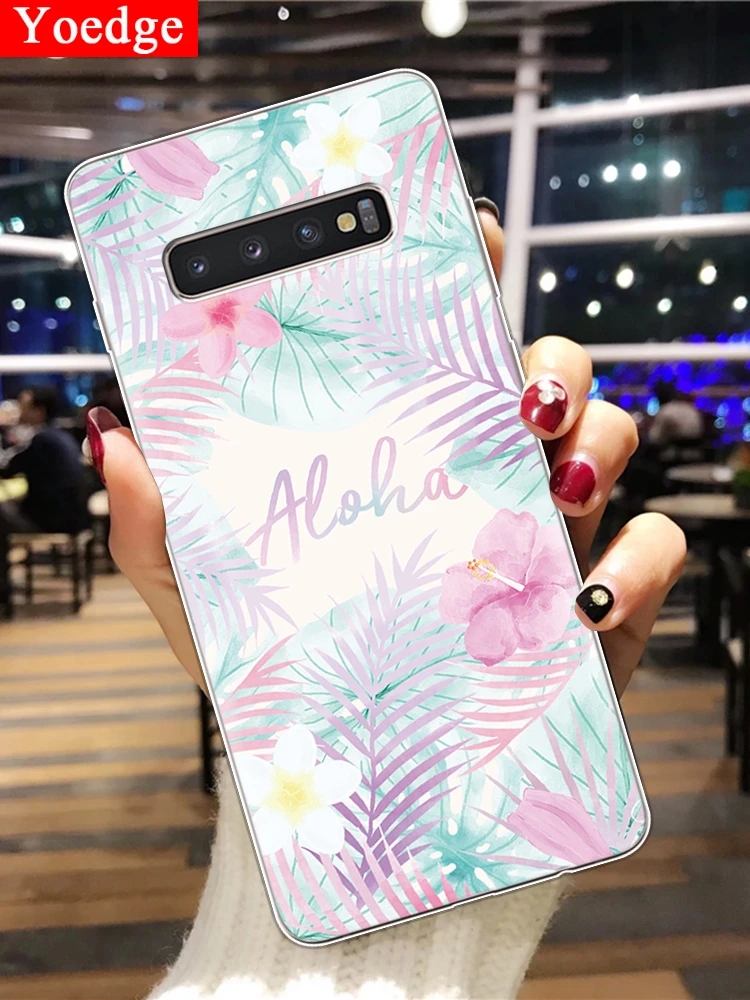 

Summer Flower Case For Samsung Galaxy S10 S10Plus Silicone TPU Cover S10E Cases For Samsung S10 Plus SM-G973F G975F G970F Fundas