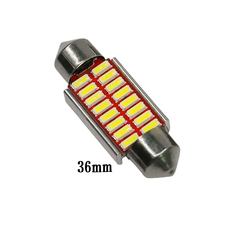 YCCPAUTO 4 шт. C10W C5W 31/36/39/42 мм лампы светодиодный Canbus Festoon Чтения Купол Подсветка регистрационного номера Ошибок Белый 4014 smd