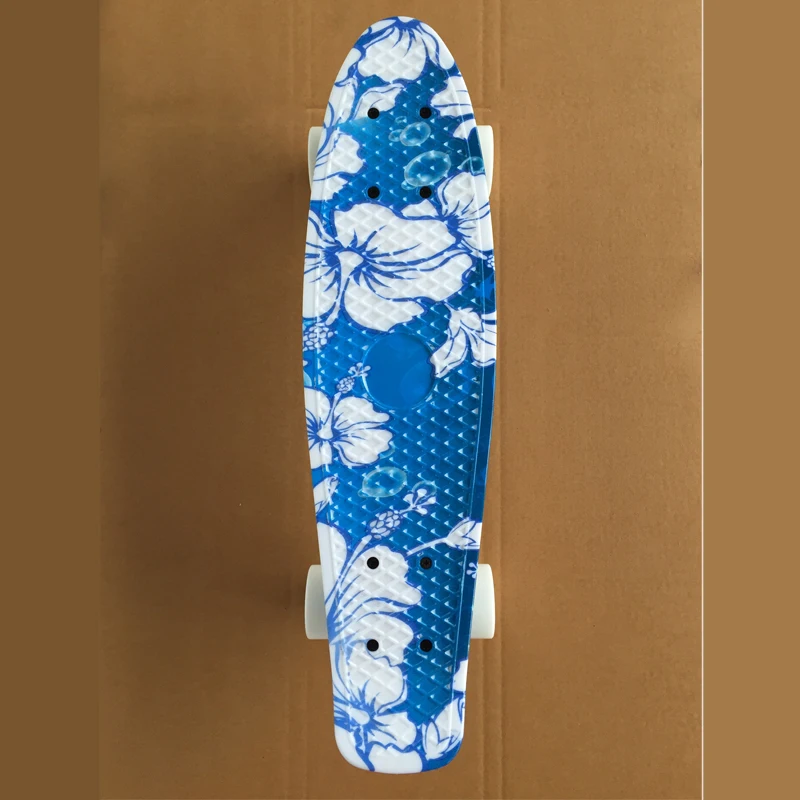 1PC Fashion Street Graffiti Style Printing Pattern Skateboard Complete 22 Inch Retro Cruiser Longboard Adult Skate Board