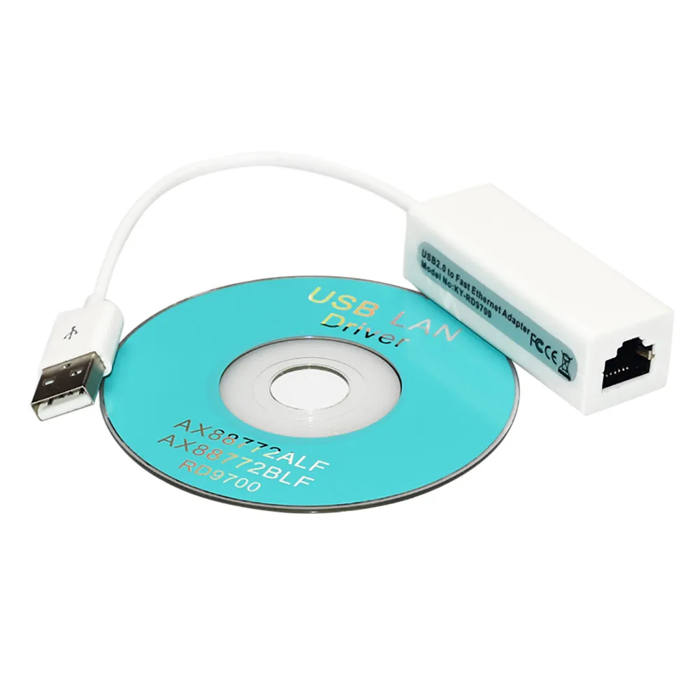 

Usb Ethernet Adapter USB2.0 Male to RJ45 Ethernet Lan Network Adapter Dongle 10/100Mbps Lan Adapter l921#0