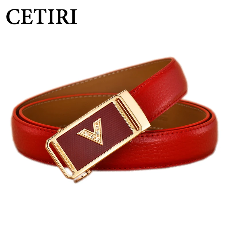 red designer belt