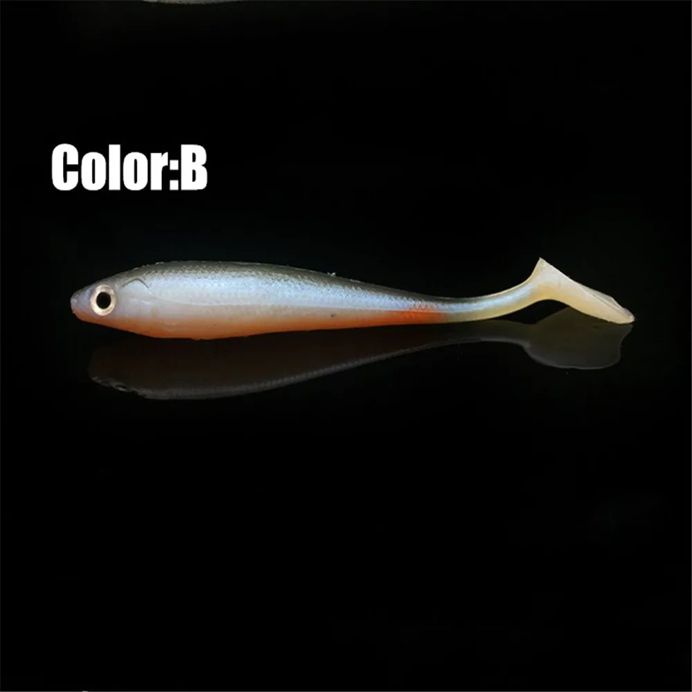 5Pcs/lot Wobbler Jigging 9cm 5g T Tail Fishing Lure Soft Worm Shrimp Silicone Bait Swimbait Carp Bass Fly Fishing Tackle