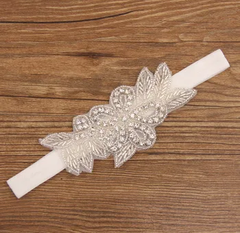 

20pcs/lot Baby Girl Handmade Beaded Rhinestone Hair Band luxury Headband Photo props