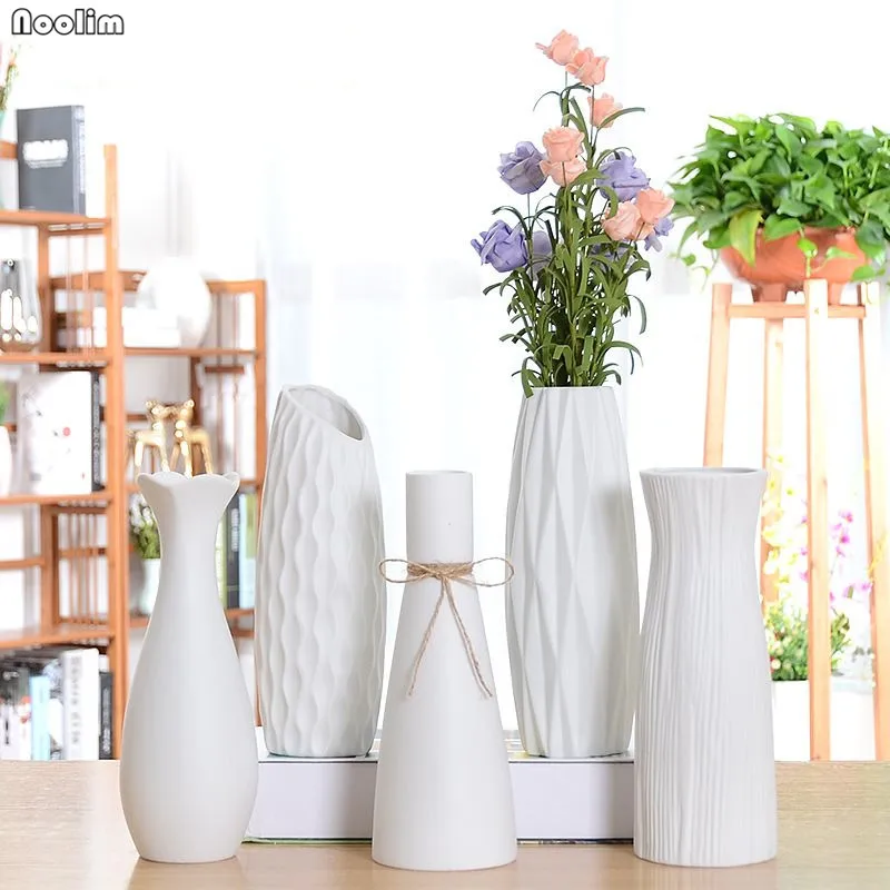 Классический Современный Белый Desktop керамика ваза простой напольная ваза китайские ремесла творческие подарки дома гостиная украшение стола