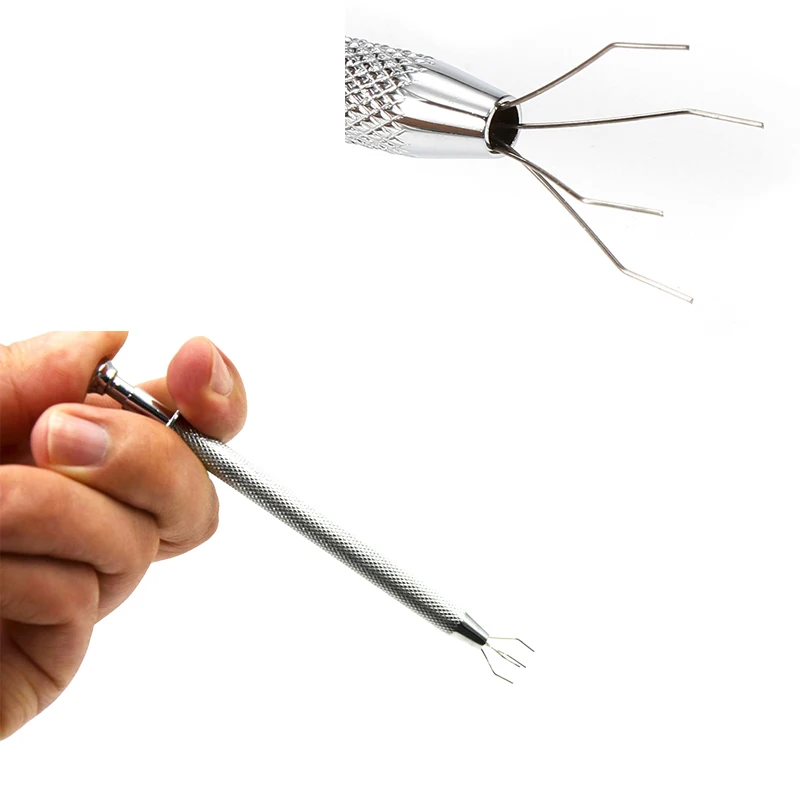 

1 Piece Stainless Steel Small Bead Holder Piercing Tool Piercing Pliers Ball Holder 4 Claw Hold Tattoo Accessories Supplies