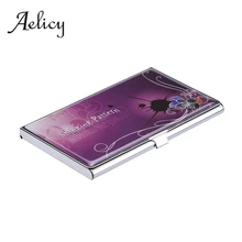 Aelicy, художественный узор, кардкейс, роскошный, для женщин, мужчин, из нержавеющей стали, металлический чехол, держатель для карт, кошелек, ID, кредитный держатель для карт, коробка