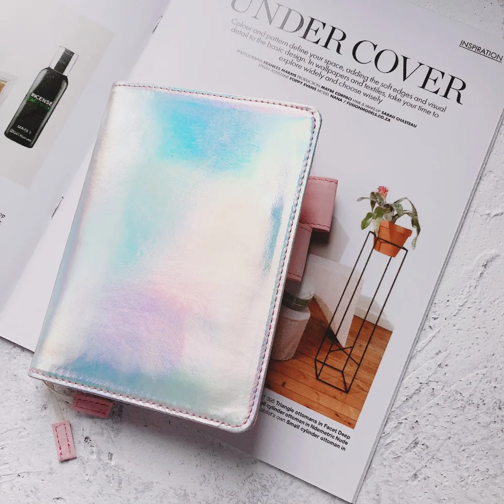 

Summer Laser Super Cool Cute Creative Hobnichi Journal Cover A6 DIY Planner Gift 1 Piece 2018 New
