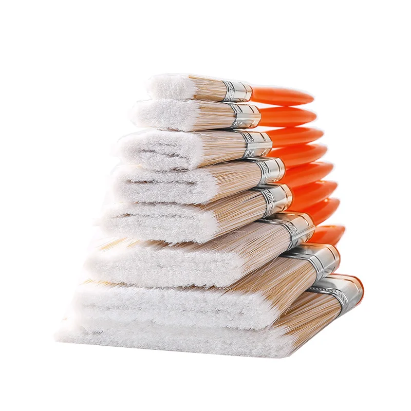 

ALLSOME 8Pcs Wooden Painting Brush Decorative Paint Roller Painting Brush Household Wall Tool Artists Acrylic Oil Painting Tool