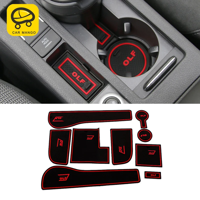 CarManGo For Volkswagen Golf 7 Golf 7.5 Car Styling Door Groove Mat Anti-slip Mat Light Gate Slot Cup Pad Interior Accessories CarManGo For Volkswagen Golf 7 Golf 7.5 Car Styling Door Groove Mat Anti-slip Mat Light Gate Slot Cup Pad Interior Accessories