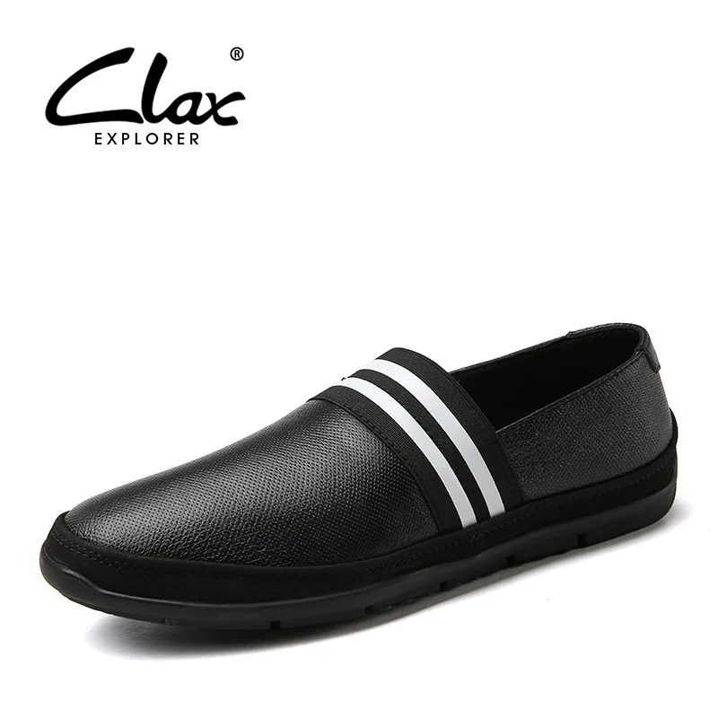 

CLAX Mens Loafers Genuine Leather Summer Autumn Casual Leather Shoes Male Flats Boat Shoes chaussure homme Soft Breathable