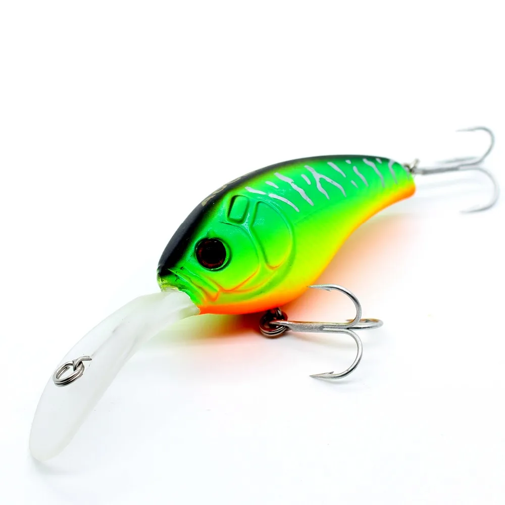 AOCLU-Schwimmende Tauchkurbel, harter Köder, Knaben köder, Salzwasser, Bootsfischerei, UV-Beschichtung, Glow, VMC-Haken, 90mm, 13G, 1,6 m