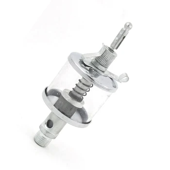 

50mL Engine Machine Lubricator Oil Gravity Drip Feed Oiler Clear+Silver