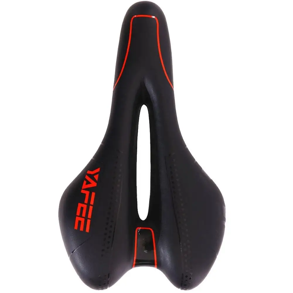 Black Red Mountain bike cushion comfort cushion ventilation breathable saddle hollow seat cushion bicycle spare parts - Цвет: Black Red