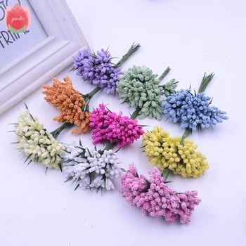 

144pcs Wholesale Foam Stamens Artificial Flower Bouquet For Wedding Pistil Decoration DIY Wreath Gift Scrapbooking Craft Flower