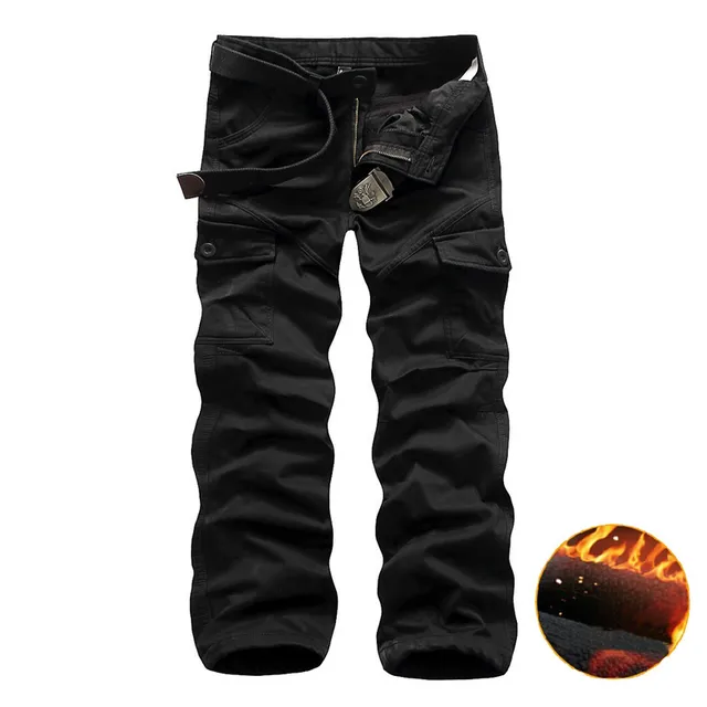 Hot Selling High Quality Men's Winter Cargo PANTS Plus thick velvet