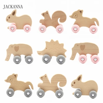 

Animal Wooden Teether Baby Play Teething Toy Silicone Chewable Rattle Tooth Nursing Newborn Baby Shower Gift Babe Sensory Toys