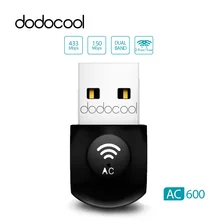 Dodocool USB Wifi адаптер 2,4 ГГц 5 ГГц двухдиапазонный AC600 беспроводной usb-ключ доступа к Wifi адаптер 802,11 ac/a/b/g/n Wi-Fi сетевая LAN Карта