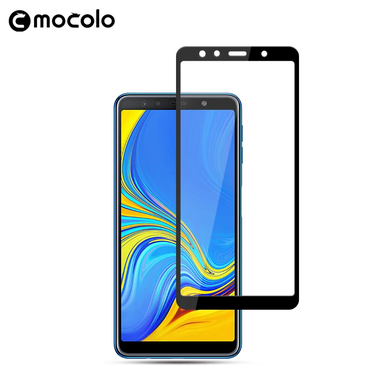 Закаленное стекло Mocolo для Samsung Galaxy A7 2018 твердая защитная пленка на полный экран