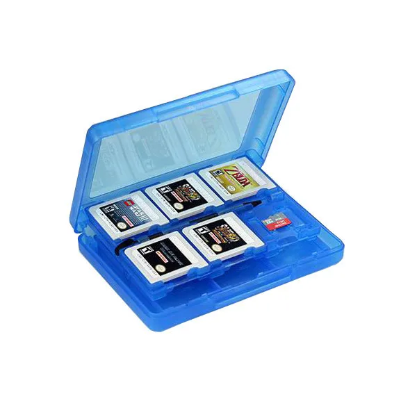 Blue 28 in 1 Game Memory Card Case Cover Holder Cartridge Storage for Nintendo 3DSin Video Game