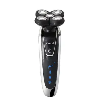 

Kemei KM-5886 3 in 1 Electric Shaver 5D Floating Heads Shaver for Men Washable Shaving Machine Rechargeable Beard Trimmer Razor
