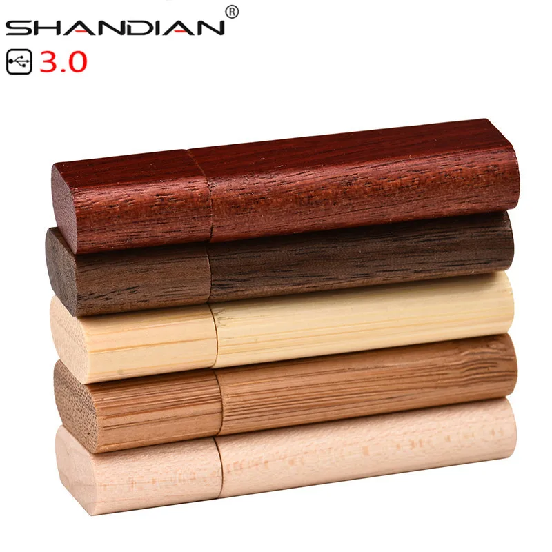 

SHANDIAN LOGO customized wooden usb flash drive with box pen drive 64gb 32gb 16gb 4gb U disk memory card pendrive personal gift