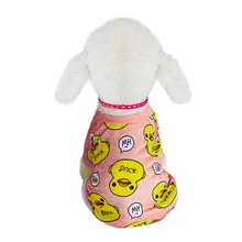 Модная одежда для домашних животных, рубашка для собак, весенняя и Летняя Одежда для питомцев с рисунком утки, двухногая Одежда для собак, уютные костюмы, аксессуары для домашних животных, Cachorro