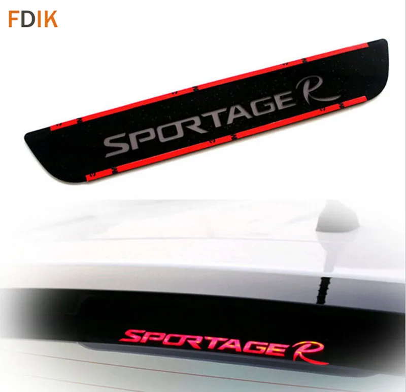 Acrylic Black Rear Roof Brake Light Stop Lamp Sticker Decal Vinyl for