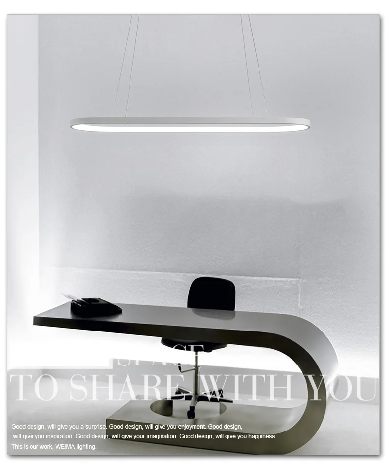 Современный светодиодный светильник для столовой, гостиной, спальни, светодиодный светильник с кольцами, черно-белые светильники, Подвесная лампа