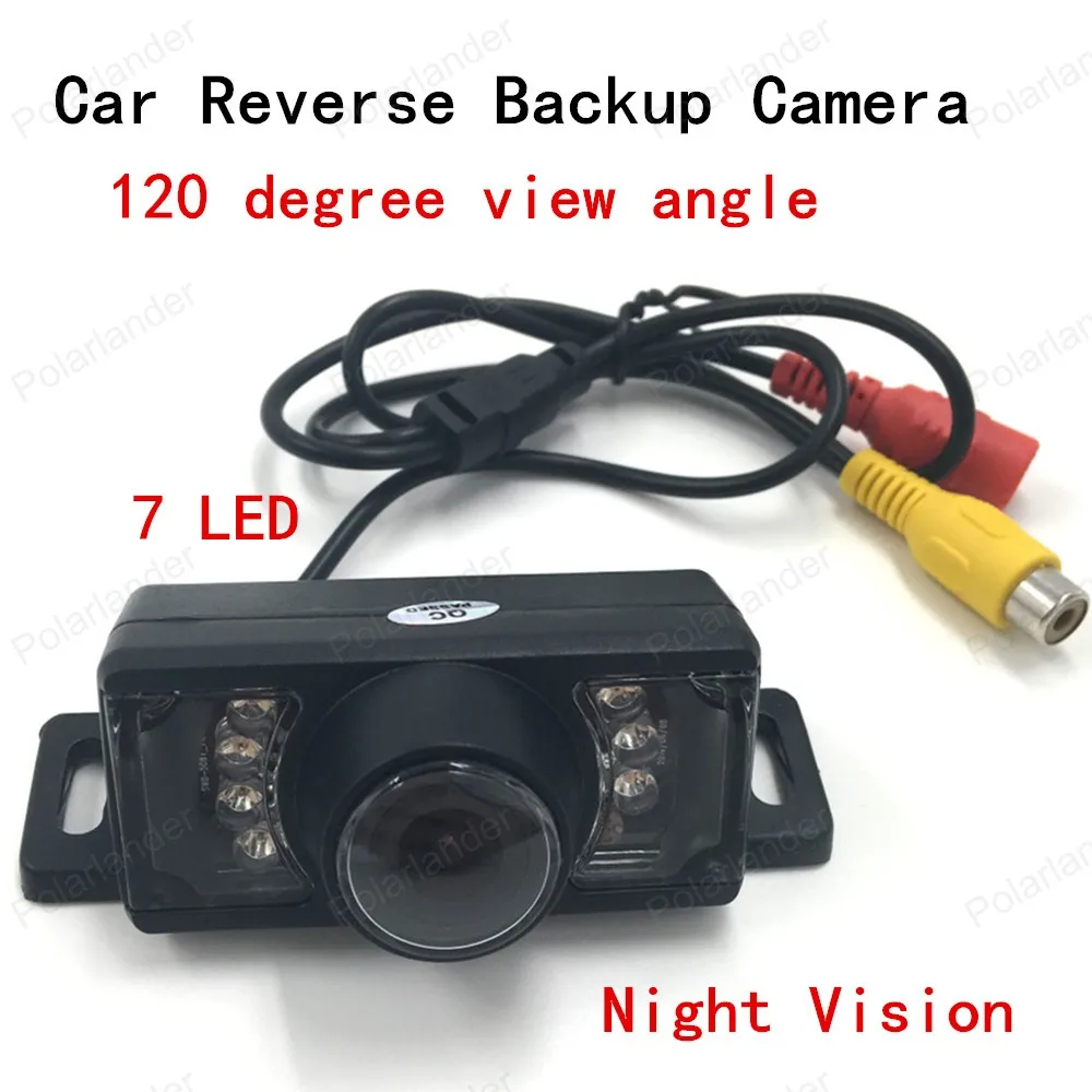 

hot sell Color CMOS 120 degree Car Rear View Camera Reverse Backup Camera 7 LED Waterproof
