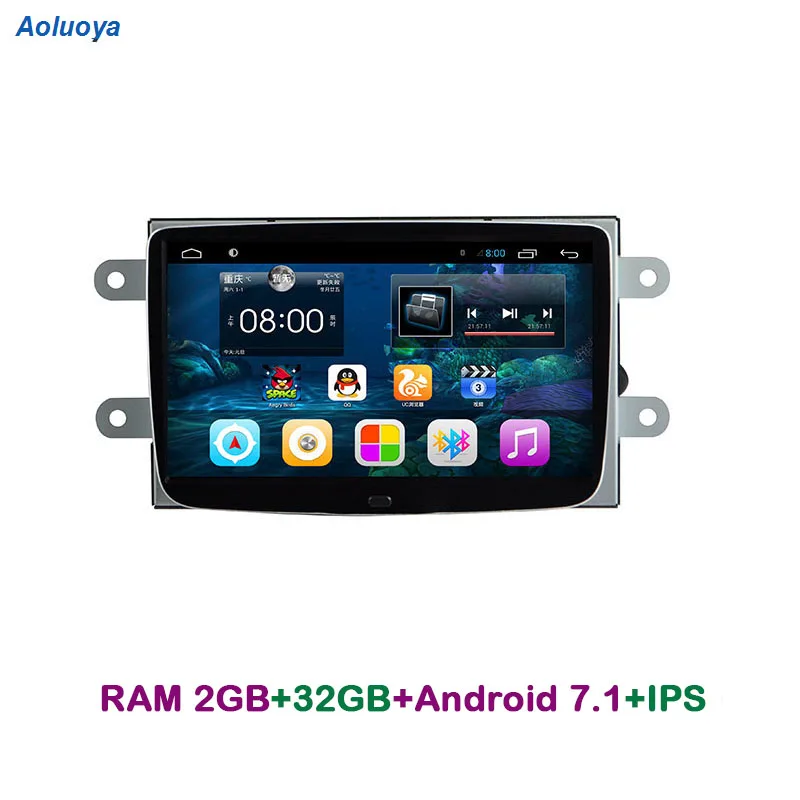 Aoluoya IPS RAM 2 ГБ + 32 Android 7 1 автомобильный Радио DVD GPS плеер для Renault Duster 2011 2012 2013 2014 2015 2016