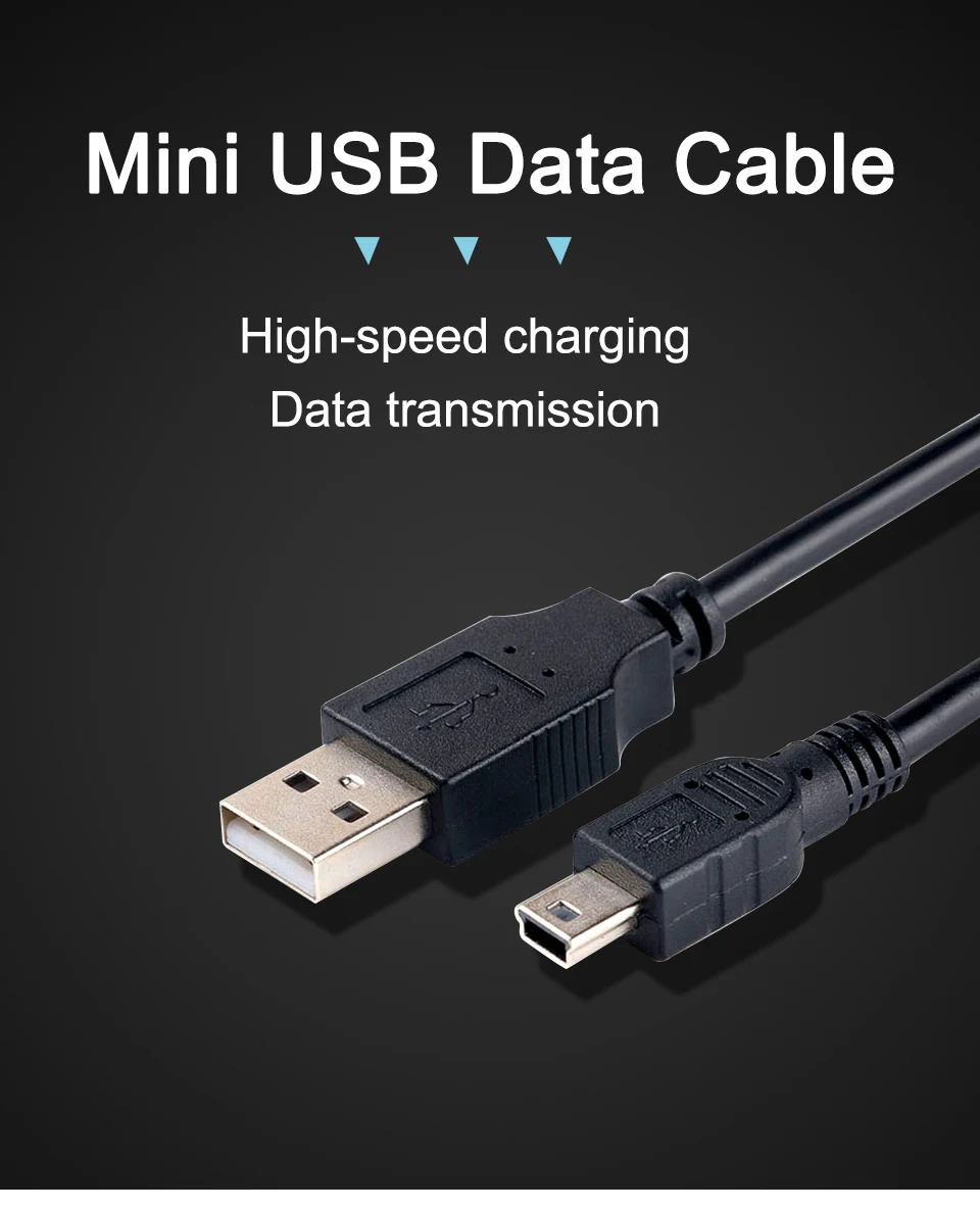 Mini USB Cable Mini USB to USB Fast Data Charger Cable Male to Male For Cellular Phone Digital Camera HDD MP3 MP4 Player Tablets (1)