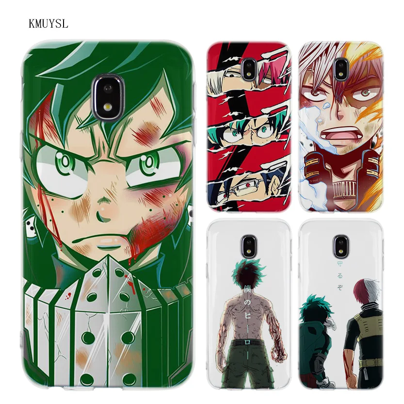 

KMUYSL Boku no Hero Academia TPU Transparent Soft Case Cover for Samsung Galaxy J5 J7 J3 2016 2017