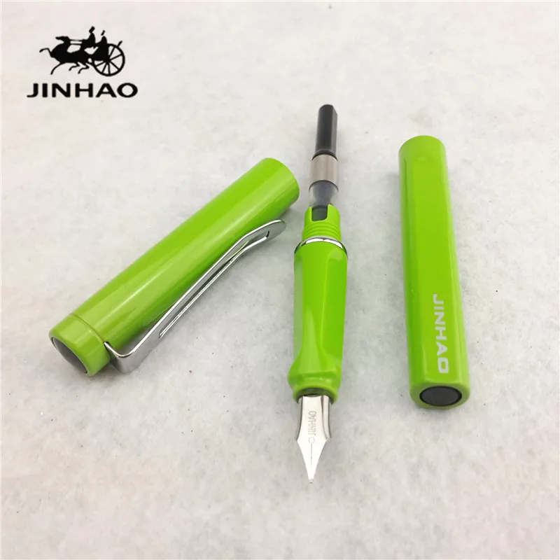 1 шт./лот Jinhao 599 авторучка светло зеленый цвет ручка Серебряная Клип stylo Материал