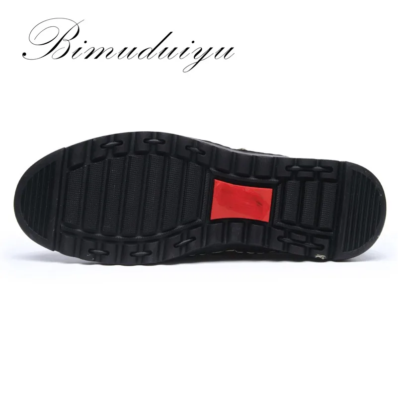 BIMUDUIYU; стиль; распродажа; повседневные мужские ботинки из микрофибры; тонкие и бархатные теплые ботинки; обувь на шнуровке; трендовая прострочка