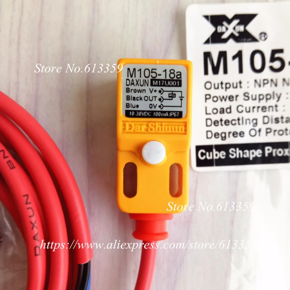 M105-18A датчик приближения DAXUN NPN NO 10-30VDC IP67 100mA 100% новый и оригинальный | Электронные