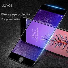 JOYCE Anti-blue Ray Eye Protection Tempered Glass Screen Protector Free Shipping For iPhone 6s 7 8 Plus XR XS Max Full Cover