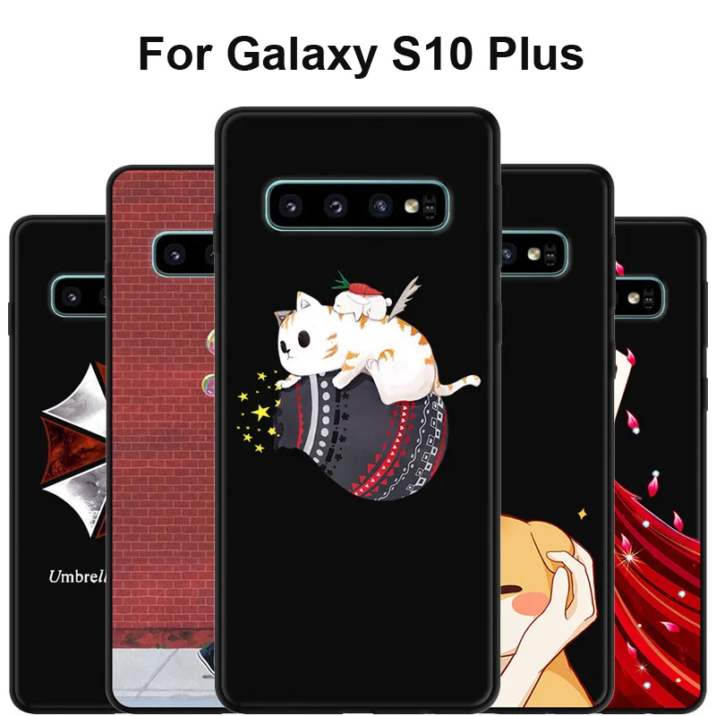 Case For Samsung Galaxy S10 Plus Cover Beautiful girl Shockproof Soft TPU Back S10+ G9750 Phone shell | Мобильные телефоны и