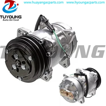 

7H15 709 Universal air conditioner compressor 12V 2A Horizontal 8 fixing points YN437190-0321RC YN4371900321RC ac compressor