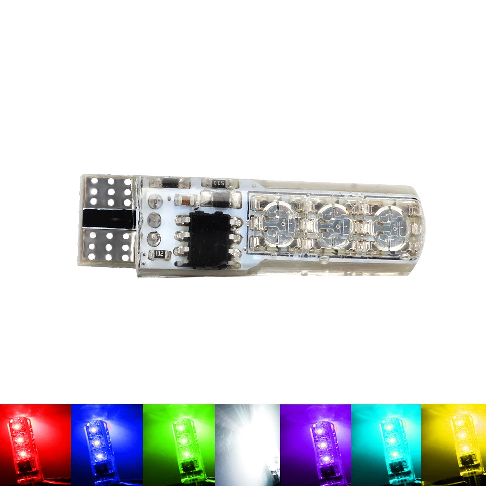 2 предмета T10 светодиодный автомобильные аксессуары освещения W5W RGB лампы с