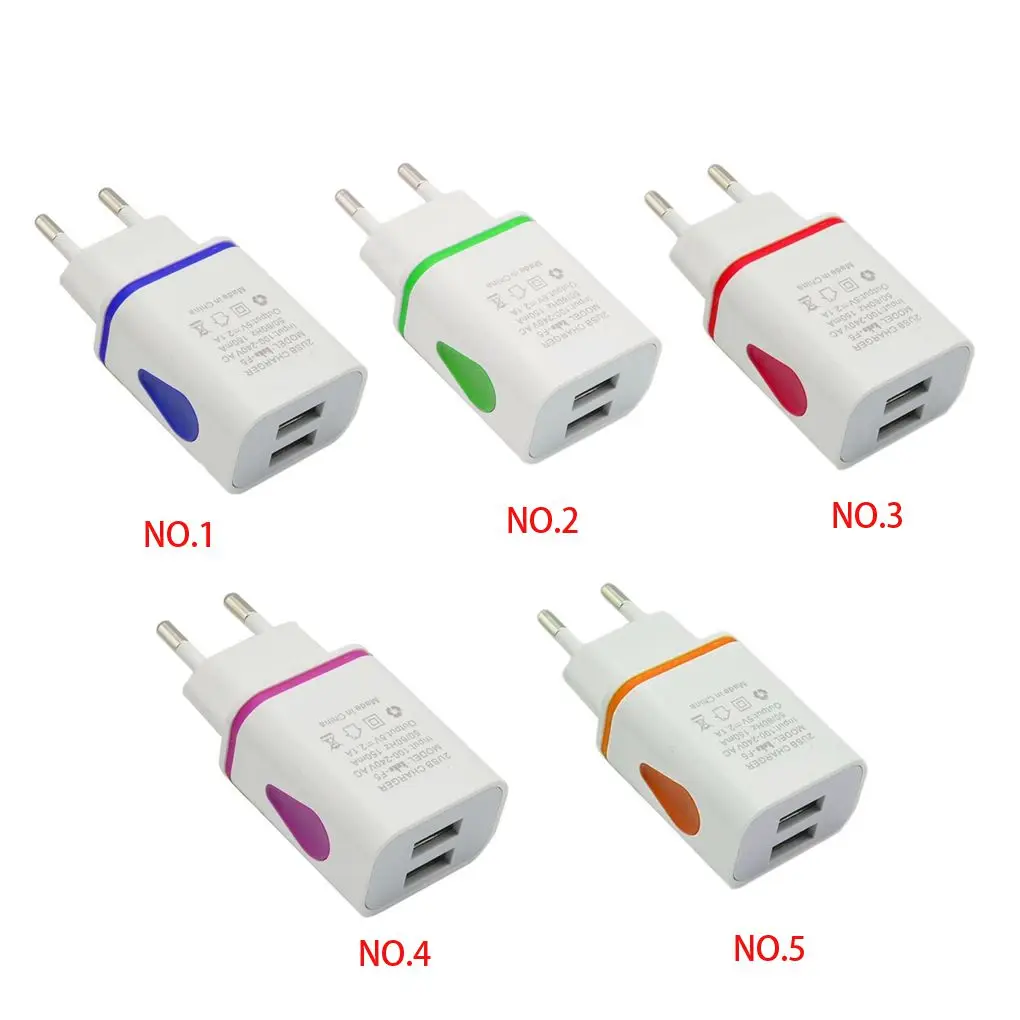 Phone Universal 2.1A 5V LED 2 USB Charger Fast Wall Charging Adapter US/EU Plug USB Charger For iPhone For Samsung For HTC Phone Universal 2.1A 5V LED 2 USB Charger Fast Wall Charging Adapter US/EU Plug USB Charger For iPhone For Samsung For HTC
